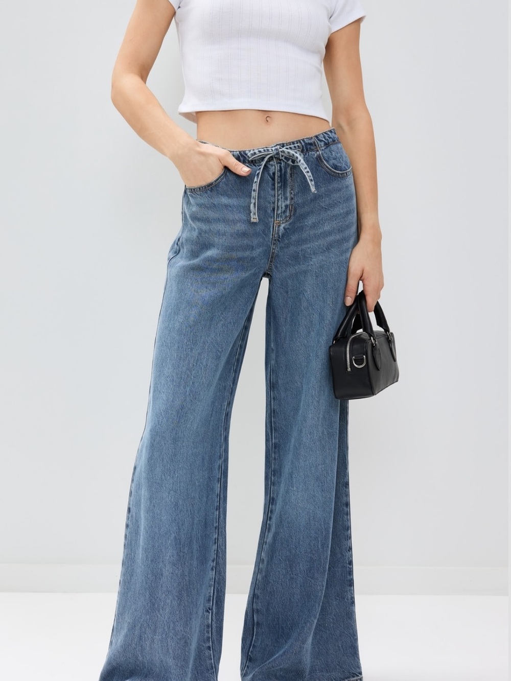 Splendid Lounge Denim Jeans with Drawstring Waist